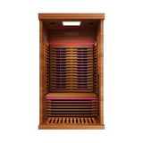 Peak Saunas Rainier 1-Person Full Spectrum Infrared Sauna with Built-In XL Medical-Grade Red Light Therapy & Smart WiFi App Control