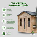 The Georgian 6 Person Traditional Sauna Cabin | Dundalk Dundalk Leisurecraft