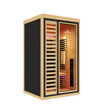 Peak Saunas Shasta 1-Person Full Spectrum Infrared Sauna with Built-In XL Medical-Grade Red Light Therapy & Smart WiFi App Control