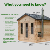 The Georgian 6 Person Traditional Sauna Cabin | Dundalk Dundalk Leisurecraft