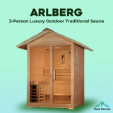 The Arlberg 3 Person Luxury Outdoor Traditional Sauna