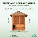 The Arlberg 3 Person Luxury Outdoor Traditional Sauna