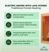 The Baldwin 2 Person Indoor Traditional Sauna