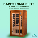 The Barcelona Elite 1-2 Person Ultra Low EMF Indoor FAR Infrared Sauna