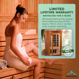 The Barcelona Elite 1-2 Person Ultra Low EMF Indoor FAR Infrared Sauna