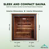 The Bergen 6 Person Luxury Outdoor Traditional Sauna