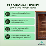 The Bergen 6 Person Luxury Outdoor Traditional Sauna