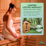 The Burlington 2 Person Outdoor FAR/MID Infrared Sauna