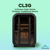The CL3G 2 Person Cube-Series Outdoor Traditional Sauna