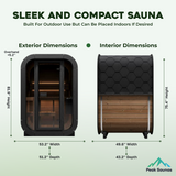 The CL3G 2 Person Cube-Series Outdoor Traditional Sauna