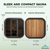 The CL5G 4 Person Cube-Series Outdoor Traditional Sauna