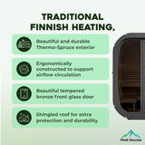 The CL5G 4 Person Cube-Series Outdoor Traditional Sauna