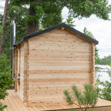The Georgian 6 Person Outdoor Traditional Sauna Cabin with Porch