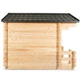 The Georgian 6 Person Outdoor Traditional Sauna Cabin with Porch