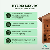 The Carinthia 3 Person Luxury Outdoor Hybrid Sauna