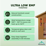 The Cayenne 4 Person Outdoor FAR/MID Infrared Sauna