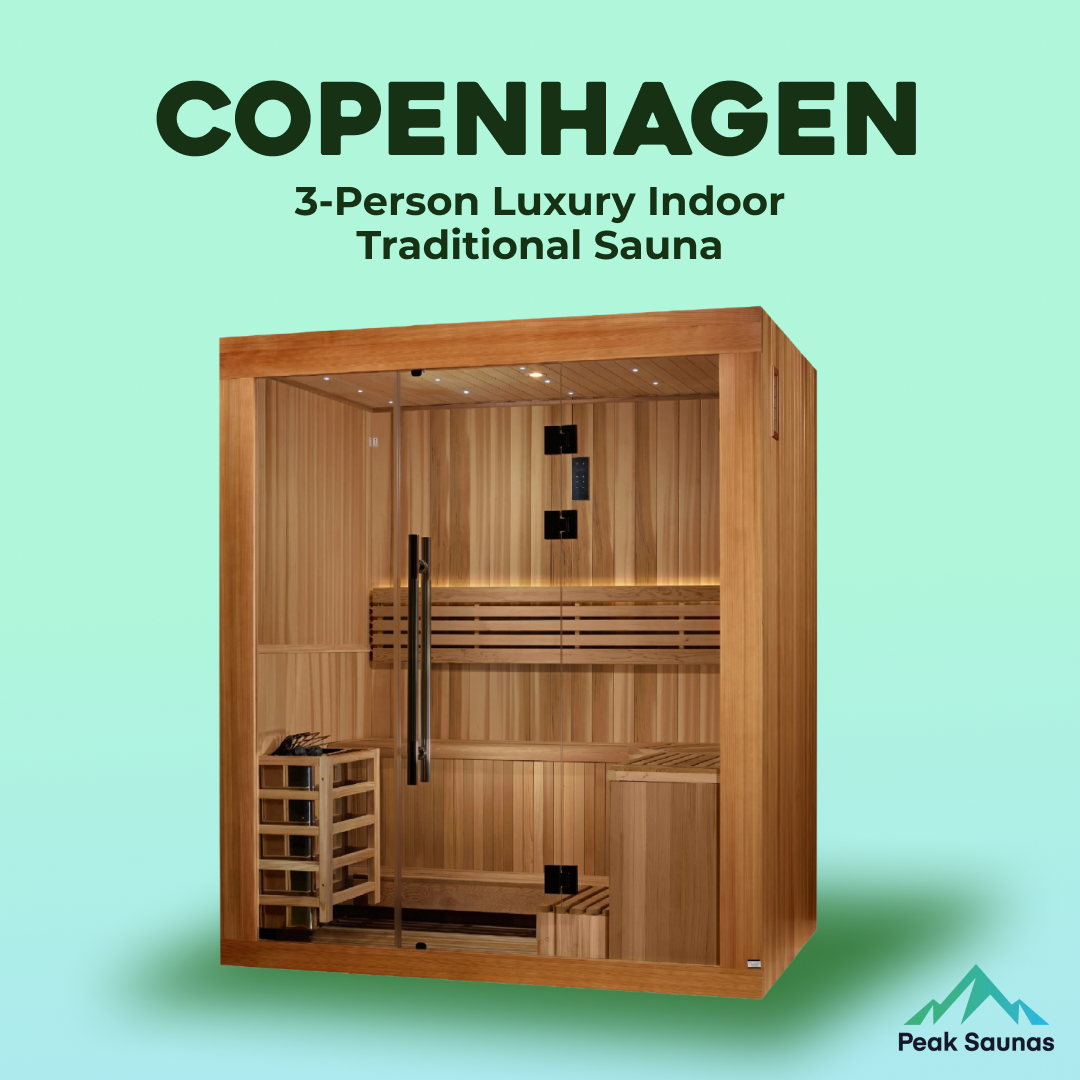 The Copenhagen 3 Person Luxury Indoor Traditional Sauna