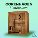 The Copenhagen 3 Person Luxury Indoor Traditional Sauna