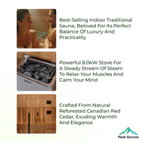 The Copenhagen 3 Person Luxury Indoor Traditional Sauna