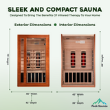 The Cardoba 2 Person Near Zero EMF Indoor Full Spectrum Infrared Sauna