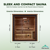 The Drammen 3 Person Luxury Outdoor Traditional Sauna