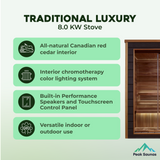 The Drammen 3 Person Luxury Outdoor Traditional Sauna