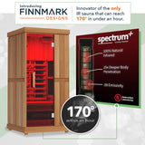 The Radiant 2 Person Indoor Full Spectrum Infrared Sauna with Medical Grade Red Light Therapy