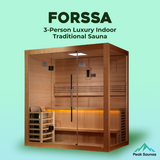 The Forssa 3 Person Luxury Indoor Traditional Sauna