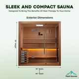 The Forssa 3 Person Luxury Indoor Traditional Sauna