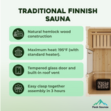 The G2 4 Person Outdoor Traditional Sauna