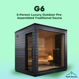 The G6 5 Person Luxury Outdoor Pre-Assembled Traditional Sauna