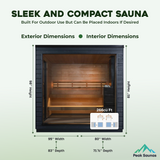 The G6 5 Person Luxury Outdoor Pre-Assembled Traditional Sauna