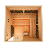 The Toledo 6 Person Luxury Indoor Hybrid Sauna with Retractable Bench