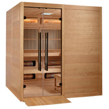 The Toledo 6 Person Luxury Indoor Hybrid Sauna with Retractable Bench