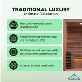 The Hanko Edition 2 Person Luxury Indoor Traditional Sauna