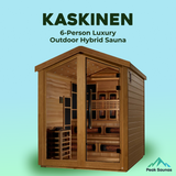 The Kaskinen 4-6 Person Luxury Outdoor Hybrid Sauna