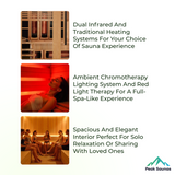 The Kaskinen 4-6 Person Luxury Outdoor Hybrid Sauna