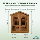 The Loviisa 3 Person Luxury Outdoor Hybrid Sauna