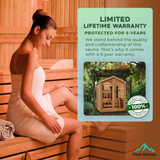 The Loviisa 3 Person Luxury Outdoor Hybrid Sauna