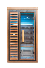 Peak Saunas Rainier 1-Person Full Spectrum Infrared Sauna with XL Medical-Grade Red Light Therapy & Smart WiFi App Control