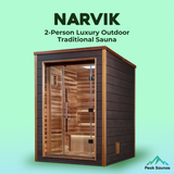 The Narvik 2 Person Luxury Outdoor Traditional Sauna