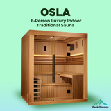 The Osla Edition 6 Person Luxury Indoor Traditional Sauna
