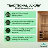 The Osla Edition 6 Person Luxury Indoor Traditional Sauna