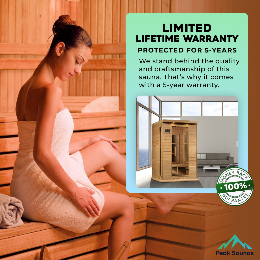 The Vitality 2 Person Near Zero EMF Indoor FAR Infrared Sauna