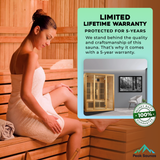 The Bellevue 3 Person Near Zero EMF Indoor FAR Infrared Sauna