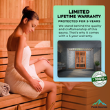 The Santiago 2 Person Near Zero EMF Indoor Full Spectrum Infrared Sauna
