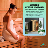 Peak Saunas Everest 2-Person Indoor Near Zero EMF Full Spectrum Infrared Sauna with XL Medical-Grade Red Light Therapy & Smart WiFi App Control