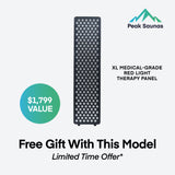 Peak Saunas Fuji 2-Person Full Spectrum Infrared Sauna with XL Medical-Grade Red Light Therapy & Smart WiFi App Control