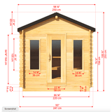 The Georgian 6 Person Traditional Steam Cabin Sauna | Dundalk Dundalk Leisurecraft