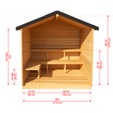 The Georgian 6 Person Traditional Steam Cabin Sauna | Dundalk Dundalk Leisurecraft